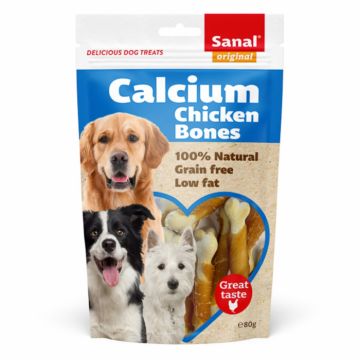 Sanal Dog Calcium Chicken Bones Doypack 80 g