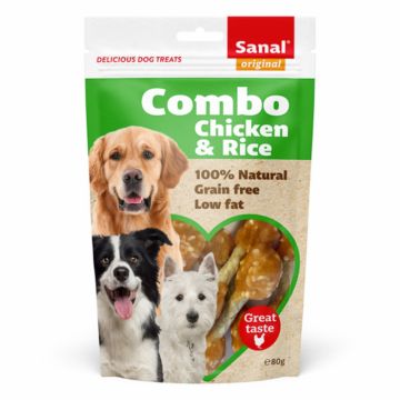 Sanal Dog Combo Chicken and Rice Doypack 80 g