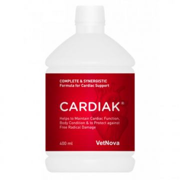 Supliment alimentar pentru sprijinul functiei cardiace la caini si pisici, CARDIAK vetNova, 400 ml la reducere