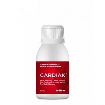 Supliment alimentar pentru sprijinul functiei cardiace la caini si pisici, CARDIAK vetNova, 90 ml ieftin