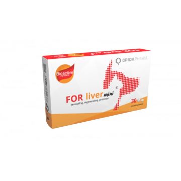 Supliment pentru caini si pisici cu afectiuni hepative, FOR liver mini, 30 capsule la reducere