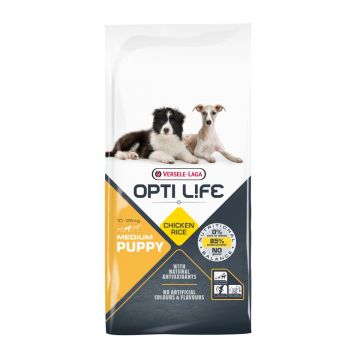 VERSELE LAGA Opti Life Puppy Medium, M, Pui, hrană uscată câini junior, 12.5kg