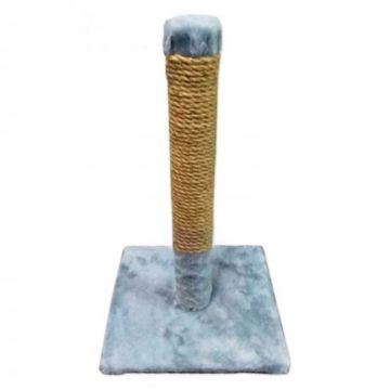 Ansamblu de joaca pentru pisici tip coloana pe suport gri 50 x 30 cm