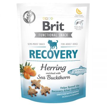 Brit Care Functional Snack Recovery, Hering cu Cătină alba, recompense funtionale fară cereale câini, convalescenta, 150g de firma originala