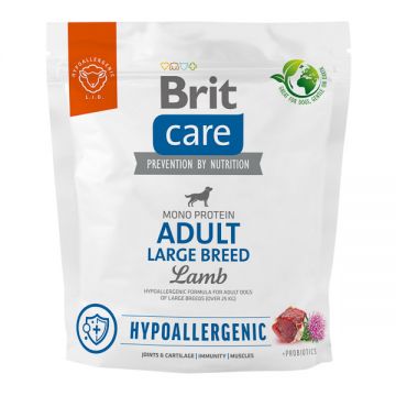 Brit Care Hypoallergenic Adult Large Breed, L-XL, Miel, hrană uscată monoproteică câini, sistem imunitar & alergii, 1kg