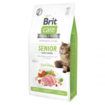 Brit Care Senior Weight Control, Pui, hrană uscată fără cerele pisici senior, managementul greutății, 7kg de firma originala