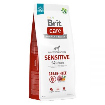 Brit Care Sensitive, XS-XL, Vânat, hrană uscată fără cereale câini, sistem digestiv, 12kg ieftina