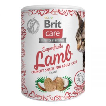 Brit Care Snack Superfruits, Miel și Nuca de Cocos, recompense fară cereale pisici, 100g ieftina