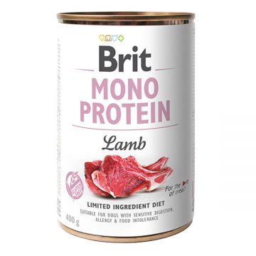 Brit Mono Protein, Miel, Conservă hrană umedă monoproteică fară cereale câini, (pate), 400g