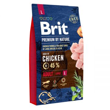 Brit Premium By Nature, Adult Large Breed, L, Pui, hrană uscată câini, 8kg
