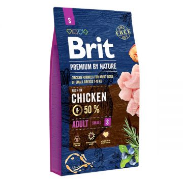 Brit Premium By Nature, Adult Small Breed, XS-S, Pui, hrană uscată câini, 8kg