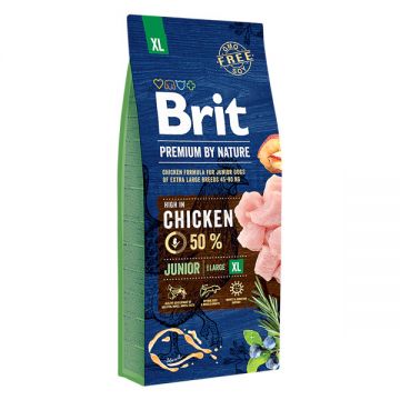 Brit Premium By Nature, Junior Giant Breed, XL, Pui, hrană uscată câini junior, 15kg