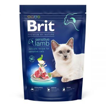 Brit Premium by Nature, Sensitive, Miel, hrană uscată pisici, sensibilităţi digestive, 800g