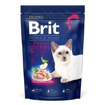 Brit Premium by Nature, Sterilised, Pui, hrană uscată pisici, 1.5kg de firma originala