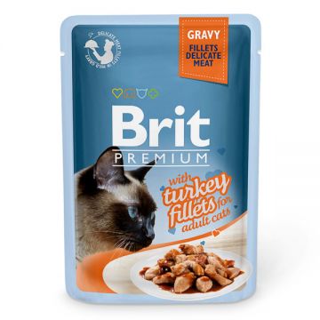 Brit Premium, File Curcan, plic hrană umedă pisici, (în sos), 85g ieftina