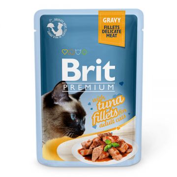 Brit Premium, File Ton, plic hrană umedă pisici, (în sos), 85g