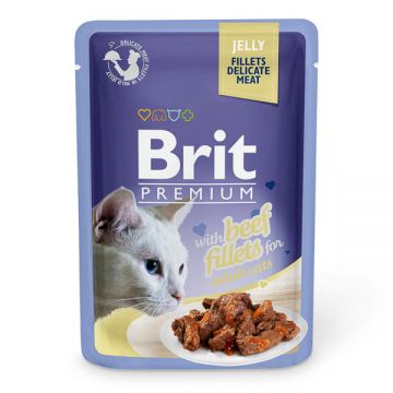 Brit Premium, File Vita, plic hrană umedă pisici, (în aspic), 85g ieftina