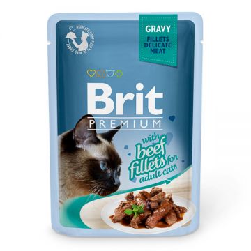 Brit Premium, File Vita, plic hrană umedă pisici, (în sos), 85g