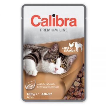 Calibra Cat Pouch Premium Adult Lamb and Poultry, 100g