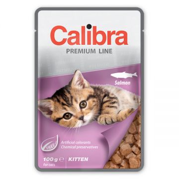Calibra Cat Pouch Premium Kitten Salmon, 100g ieftina