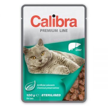 Calibra Cat Pouch Premium Sterilised Liver, 100g