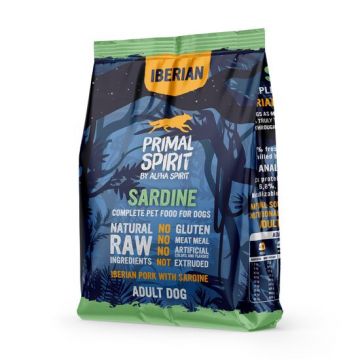 Hrana uscata Premium pentru caine Primal Spirit, cu sardine si porc Iberic, 1 kg