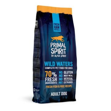 Hrana uscata Premium pentru caine Primal Spirit, Wild Waters, cu peste si pui, 12 kg