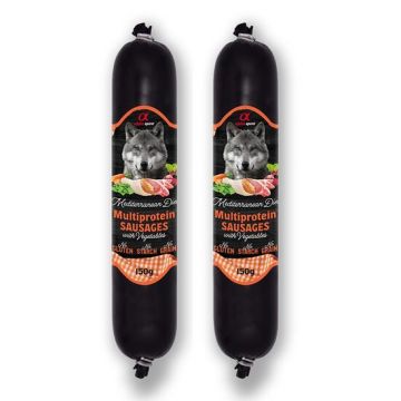PACHET 2 x Hrana umeda Imperial pentru caine Alpha Spirit, cu porc si pui, 150 g