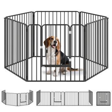 PawHut Tarc de Joaca Rezistent pentru Caini din 6 Panouri pentru Animale de Companie Interior Exterior | Aosom Romania