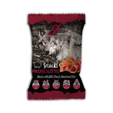 Snack pentru caine Alpha Spirit, cu prosciutto, 50 g