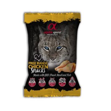 Snack pentru pisica Alpha Spirit, cu pui, 50 g