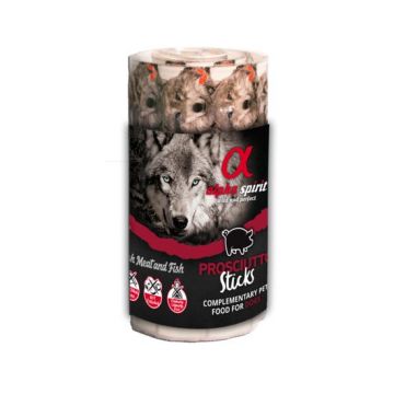 Sticks pentru caine Alpha Spirit, cu prosciutto, 16 buc