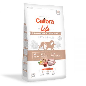 Calibra Dog Life Senior Medium & Large Breed cu Pui, 12kg