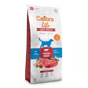 Calibra Life Adult Medium, M, Vită, hrană uscată monoproteică câini, 12kg de firma originala