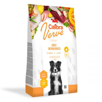 Calibra Verve GF M, Pui și Rață, hrană uscată fără cereale câini, 12kg de firma originala