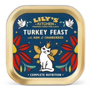 Christmas Turkey & Ham Feast for Cats, 85g ieftina