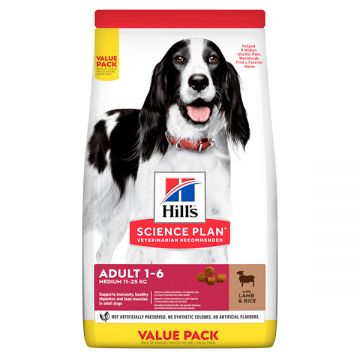 Hill's SP Canine Adult Medium Miel și Orez, Value Pack, 18kg