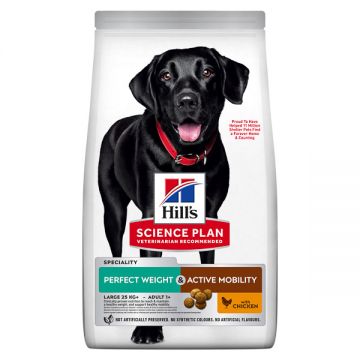 Hill's SP Canine Adult Perfect Weight & Active Mobility Large Breed, Pui, 12kg de firma originala