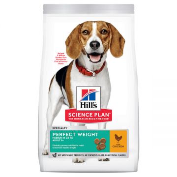Hill's SP Canine Adult Perfect Weight Medium Pui, 12kg de firma originala