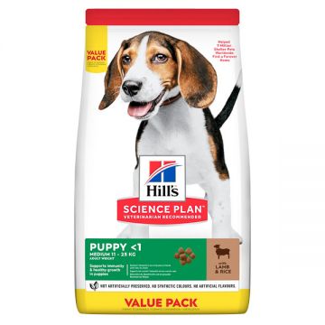 Hill's SP Canine Puppy Medium Miel și Orez, Value Pack, 18kg