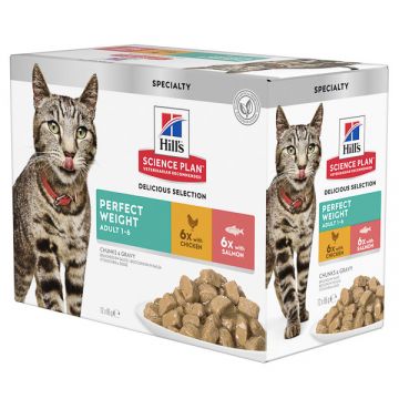 Hill's SP Feline Adult Perfect Weight, 12 x 85g ieftina