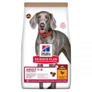 Hill's SP Nograin, Adult L-XL, Pui, hrană uscată fără cereale câini, 14kg ieftina