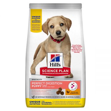 Hill's SP Perfect Digestion Puppy L-XL, hrană uscată câini junior, sistem digestiv, 2.5kg