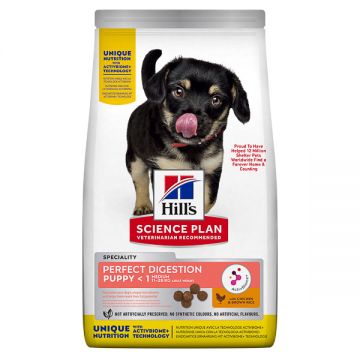 Hill's SP Perfect Digestion Puppy M, hrană uscată câini junior, sistem digestiv, 2.5kg