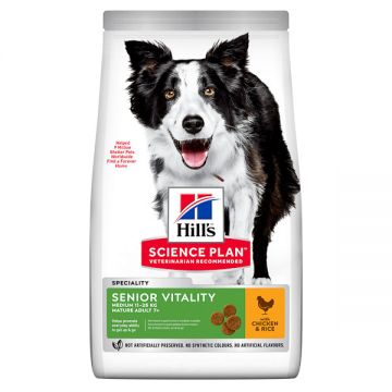 Hill's SP Senior Vitality 7+, M, Pui, hrană uscată câini senior, 14kg