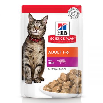 Hill's SP, Vită, plic hrană umedă pisici, (în sos), 85g