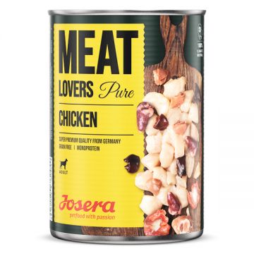 Josera Meatlovers Pure hrană umedă monoproteică pentru caini, cu Pui, 6 x 400g