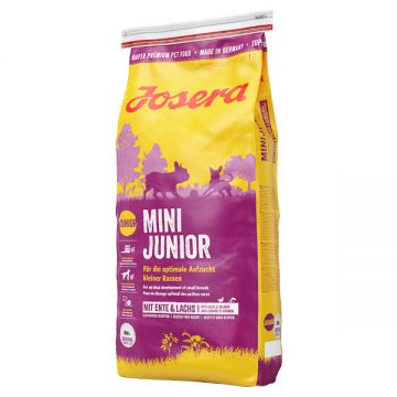 Josera Mini Junior, XS-S, Rață și Somon, hrană uscată câini junior, 15kg de firma originala