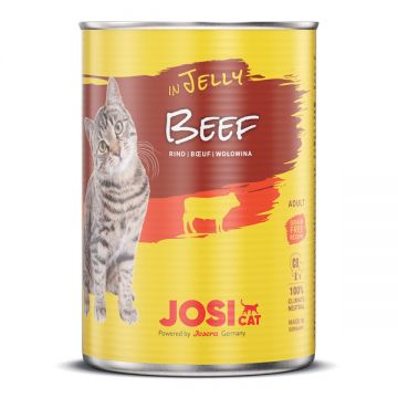 Josicat, Vită, bax Conservă hrană umedă pisici, (în aspic), 12 x 400g ieftina