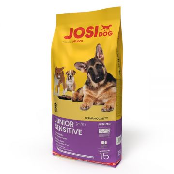 Josidog Junior Sensitive, XS-XL, Pasăre, hrană uscată câini junior, sistem digestiv, 15kg